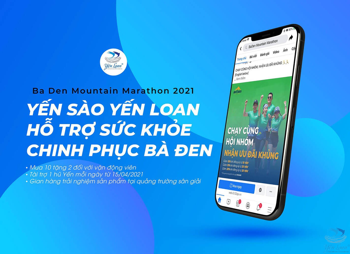 Yến sào Yến Loan đồng hành hỗ trợ sức khỏe chinh phục Baden Mountain Marathon Tây Ninh